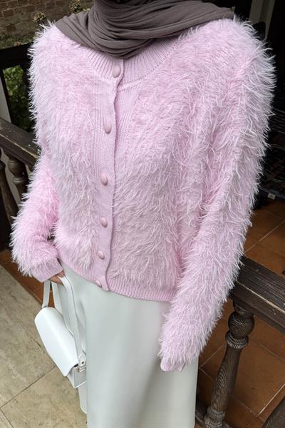 Sakallı Hırka Pembe