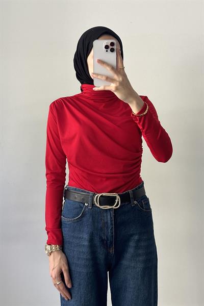 Büzgü Detaylı Sandy Body Nar Çiçeği