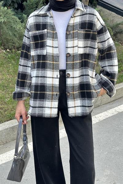 Çift Cepli Oduncu Gömlek Siyah