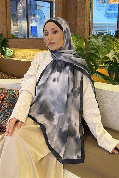 Batik Desen Soft Şal Siyah