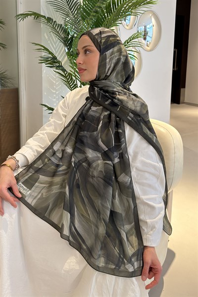 Brush Desen Soft Şal Haki