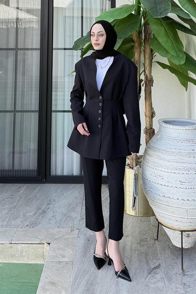 Pensli Ceket-Pantolon İkili Takım Siyah