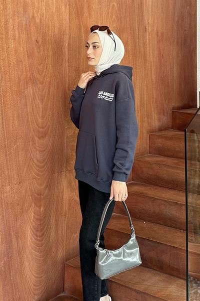 Los Angeles Baskı Detaylı  Sweat Füme