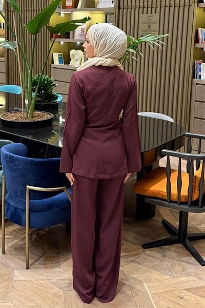 Toka Detaylı Takım Mürdüm