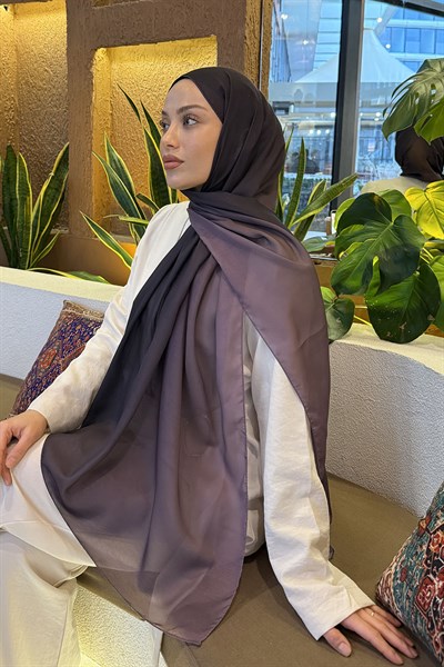 Degrade Desen Soft Şal Mürdüm