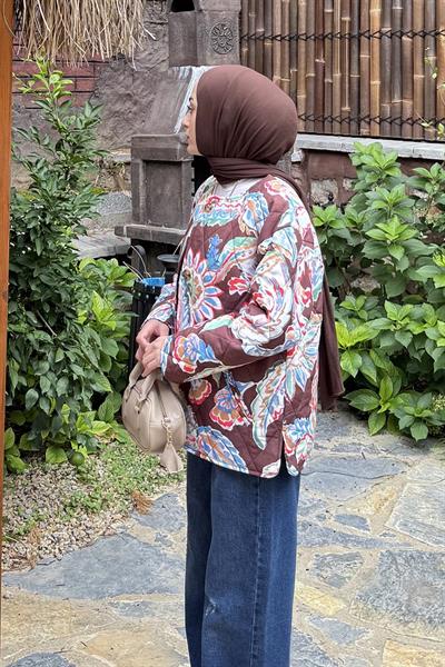 Desenli Kapitone Mont Acı Kahverengi