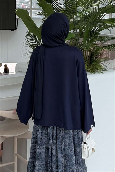 Kol Armalı Sweatshirt Lacivert
