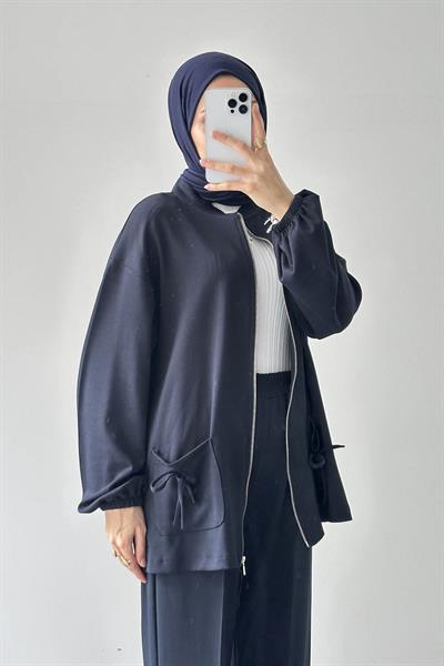 Biyeli Cepli İkili Takım Lacivert