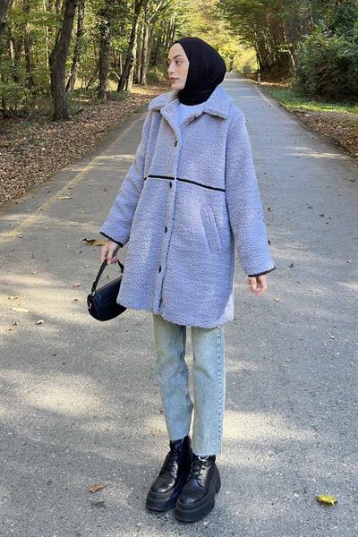 Biye Detaylı Tedy Kaban Gri