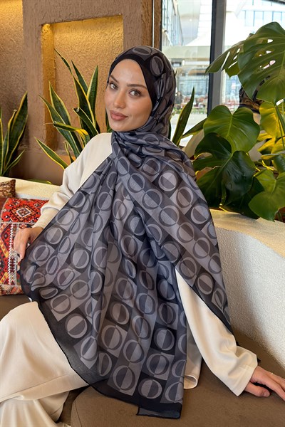 Halka Desen Ferah Şal Antrasit
