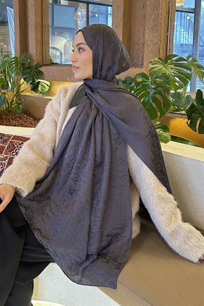 G Desen Ayrobin Floş Jakar Şal Antrasit