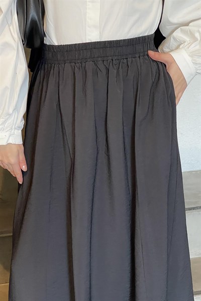 Cep Detaylı  Kloş Etek Füme