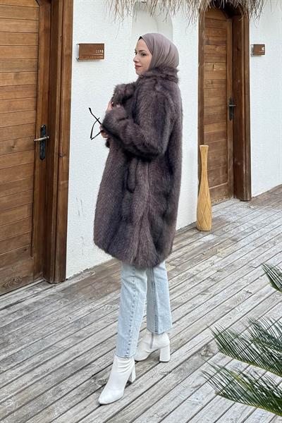 Uzun Kürk Mont Çikolata Kahve
