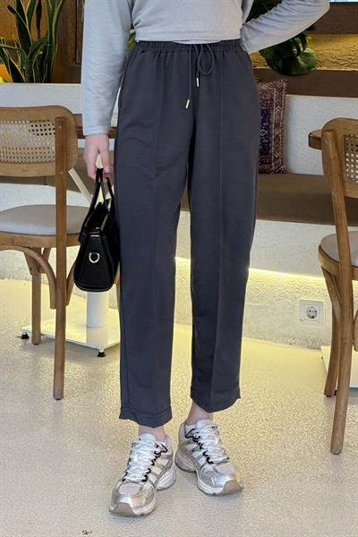 Çıma Detaylı Kordonlu Eşofman Altı Antrasit