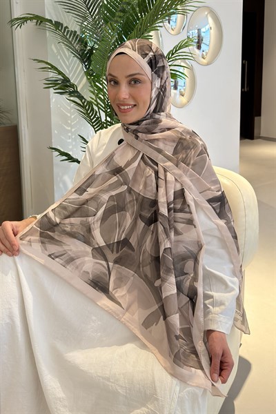 Brush Desen Soft Şal vizonrengi