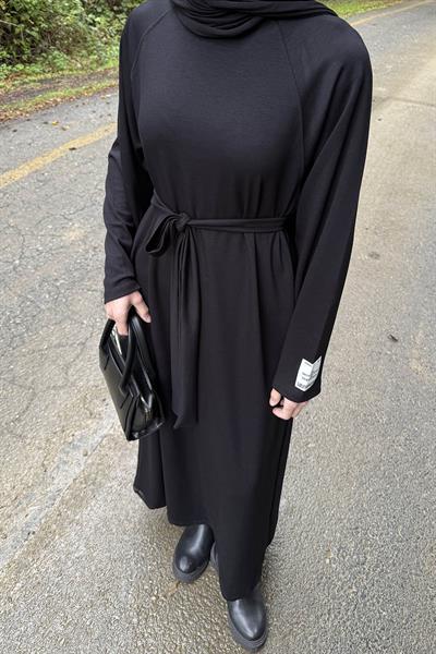 Arma Detaylı Elbise Siyah