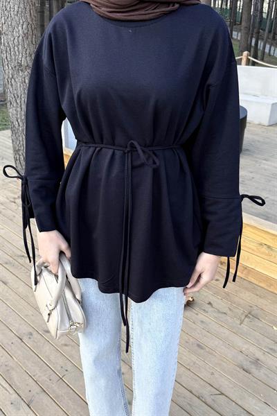 Yırtmaç Detaylı Sweat Lacivert