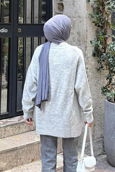 Salaş Dokulu Kazak Gri