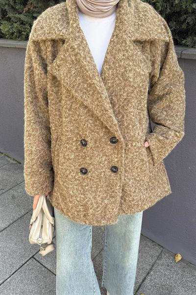 Sakal Kumaş Kaban Soft Kahve