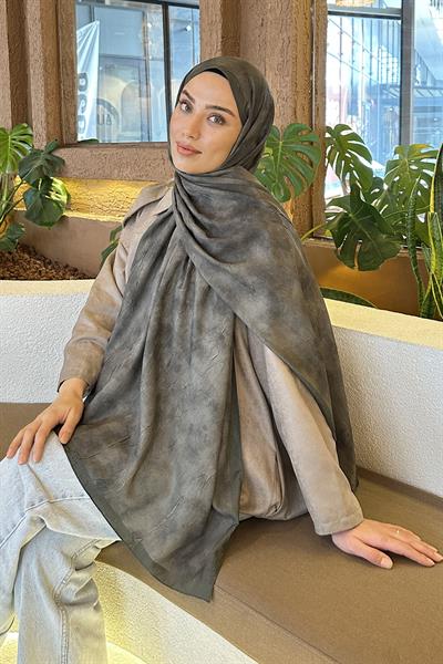 Bulut Desen Bambu Şal Haki