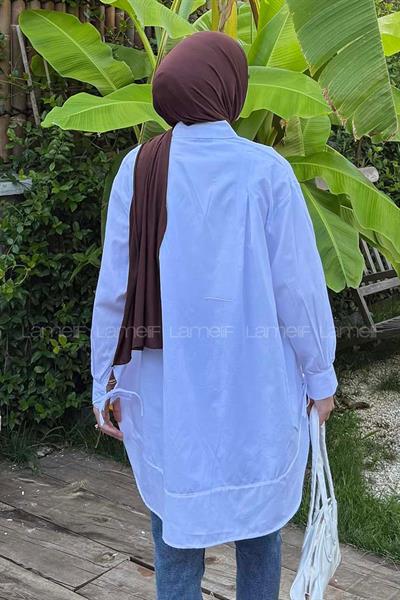 Manşeti Biyeli Tunik Bebe Mavisi