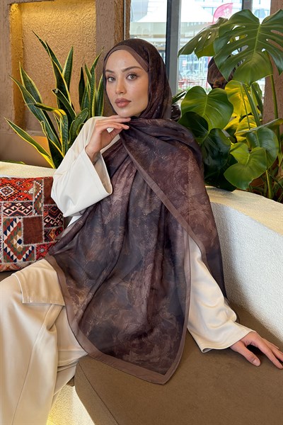 Gül Çiçek Desen Ferah Şal Soft Yeşil