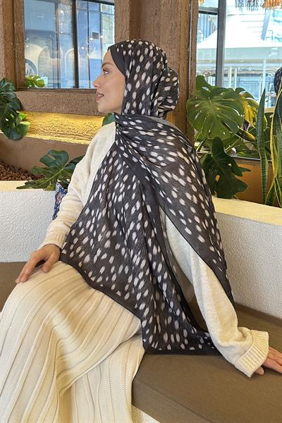 Ceylan Desen Soft Şal Antrasit