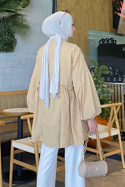 Lopez Balon Kol Tunik Sütlü Kahve