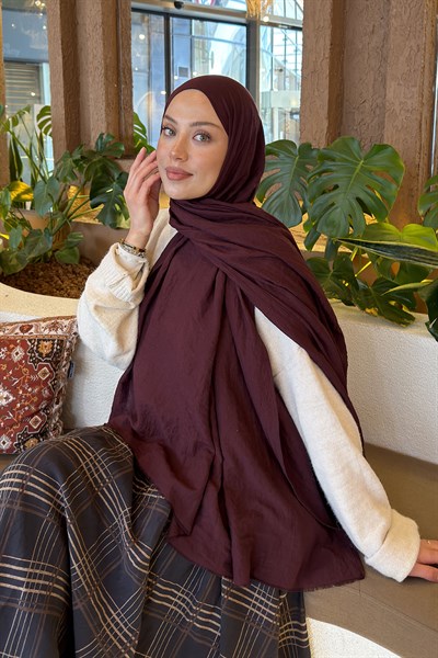 Organic Premium Şal Koyu Bordo