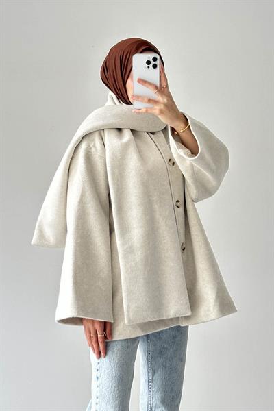 Şal Yaka Kaşe Kaban Taş