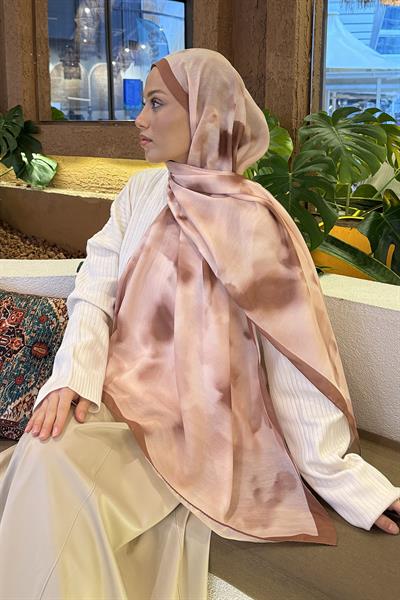 Batik Desen Soft Şal Sütlü Kahve