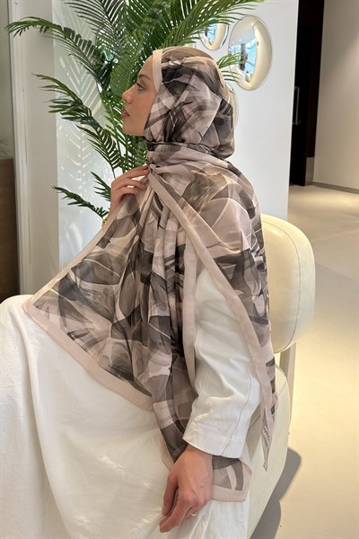 Brush Desen Soft Şal vizonrengi