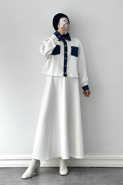 Garnili Scuba Takım Beyaz