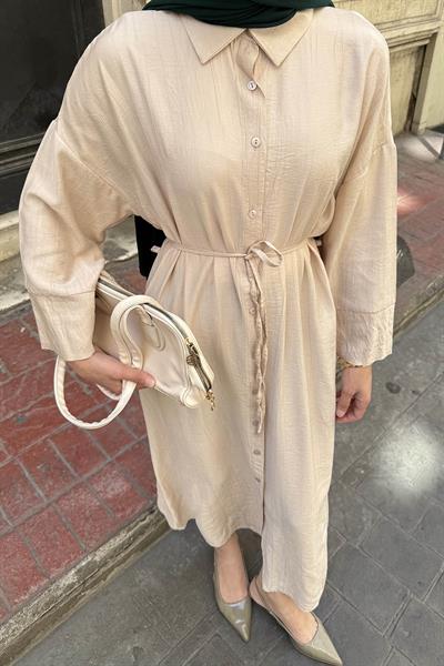 Pat Detaylı Elbise Taş