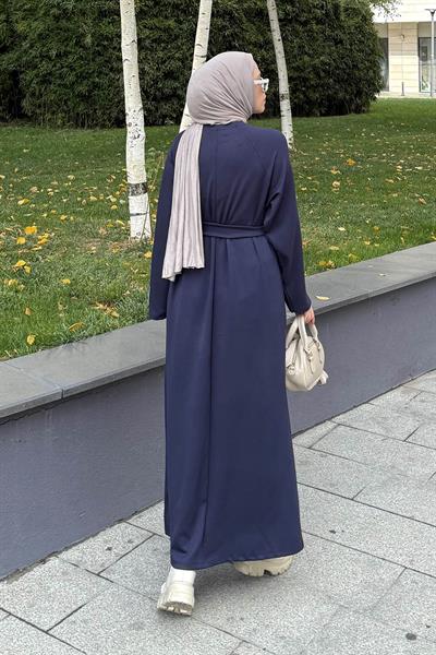 Arma Detaylı Elbise Lacivert