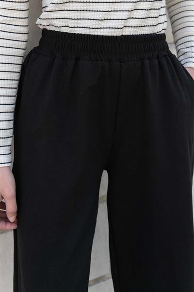 Bel Ve Paça Lastikli Eşofman Siyah