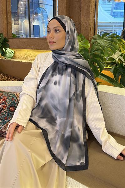 Batik Desen Soft Şal Siyah