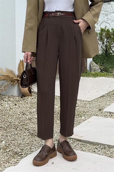 Havuç Pantolon Acı Kahverengi