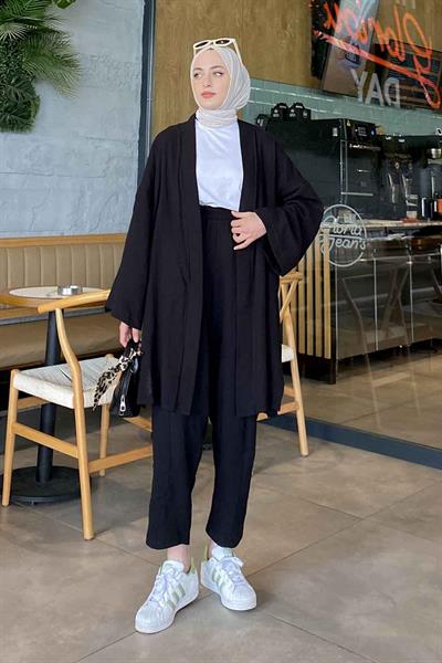 Kimona İkili Takım Siyah
