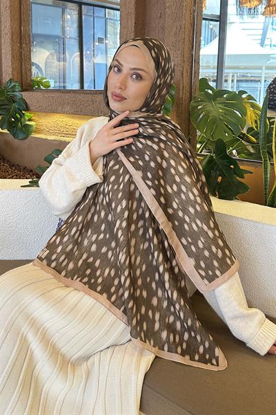 Ceylan Desen Soft Şal Camel