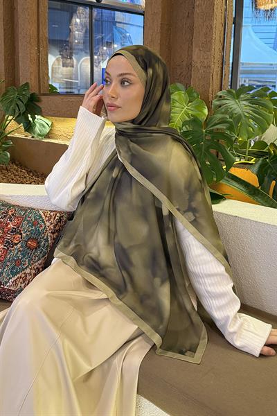 Batik Desen Soft Şal Haki