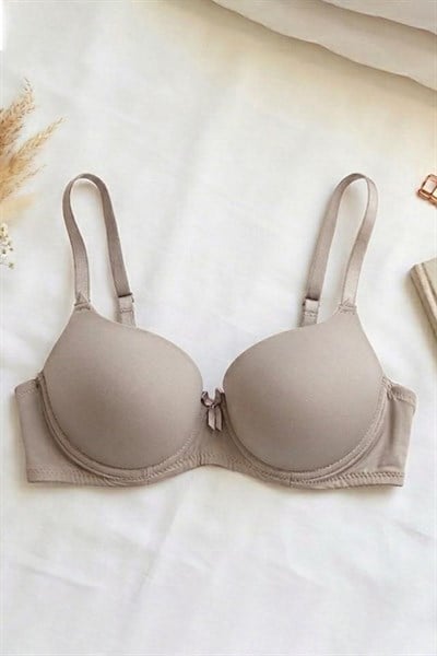 Destekli Kurdela Detay Sütyen vizonrengi