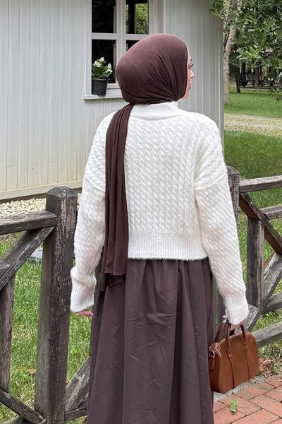 Crop Triko Kazak Kemik