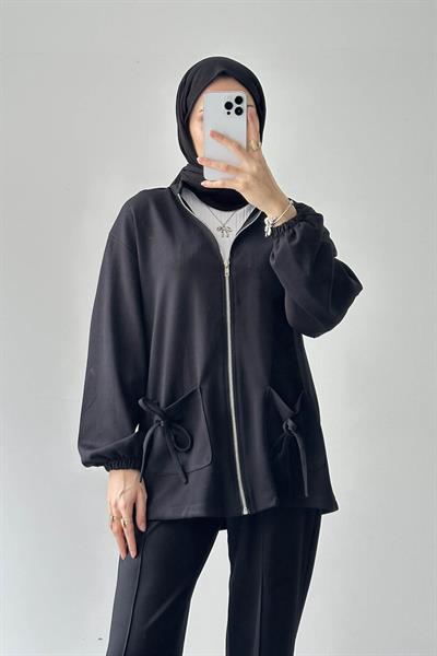 Biyeli Cepli İkili Takım Siyah