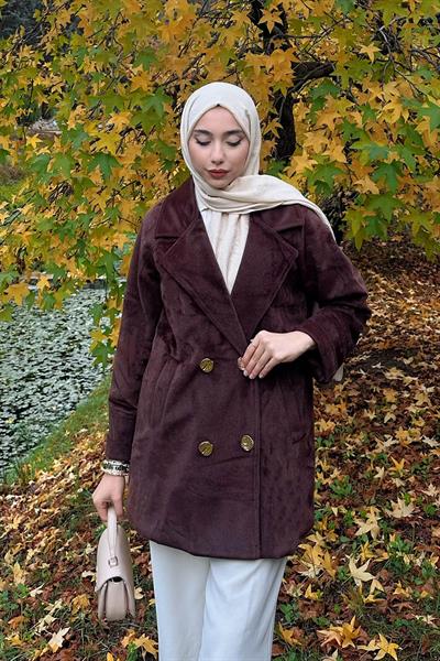 Kaşe Kaban Kahverengi