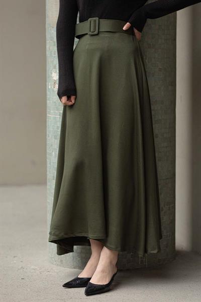 Kol Bağcık Detaylı Kimono Haki