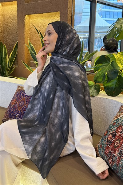 Ceylan Desen Soft Şal Siyah