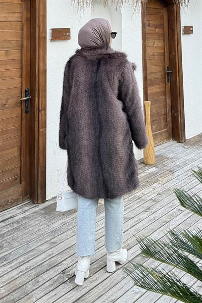 Uzun Kürk Mont Çikolata Kahve