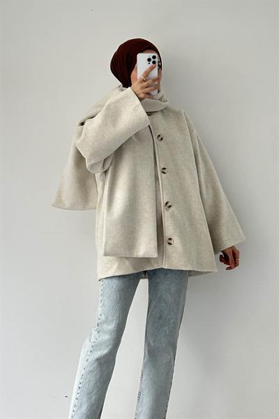 Şal Yaka Kaşe Kaban Taş