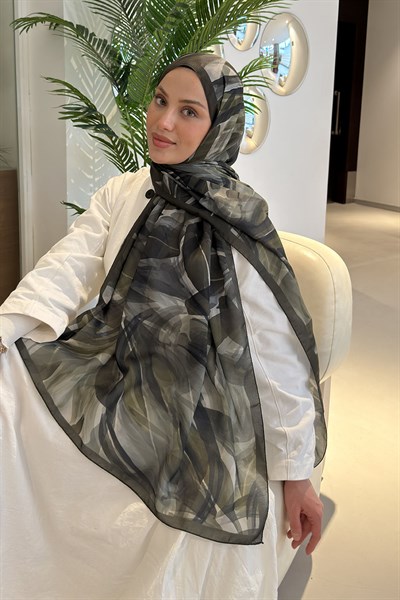 Brush Desen Soft Şal Haki